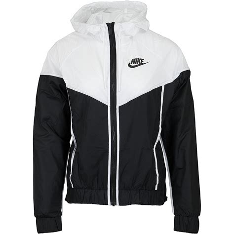 nike jacke damen windrunner schwarz weiß|nike windrunner jacket size chart.